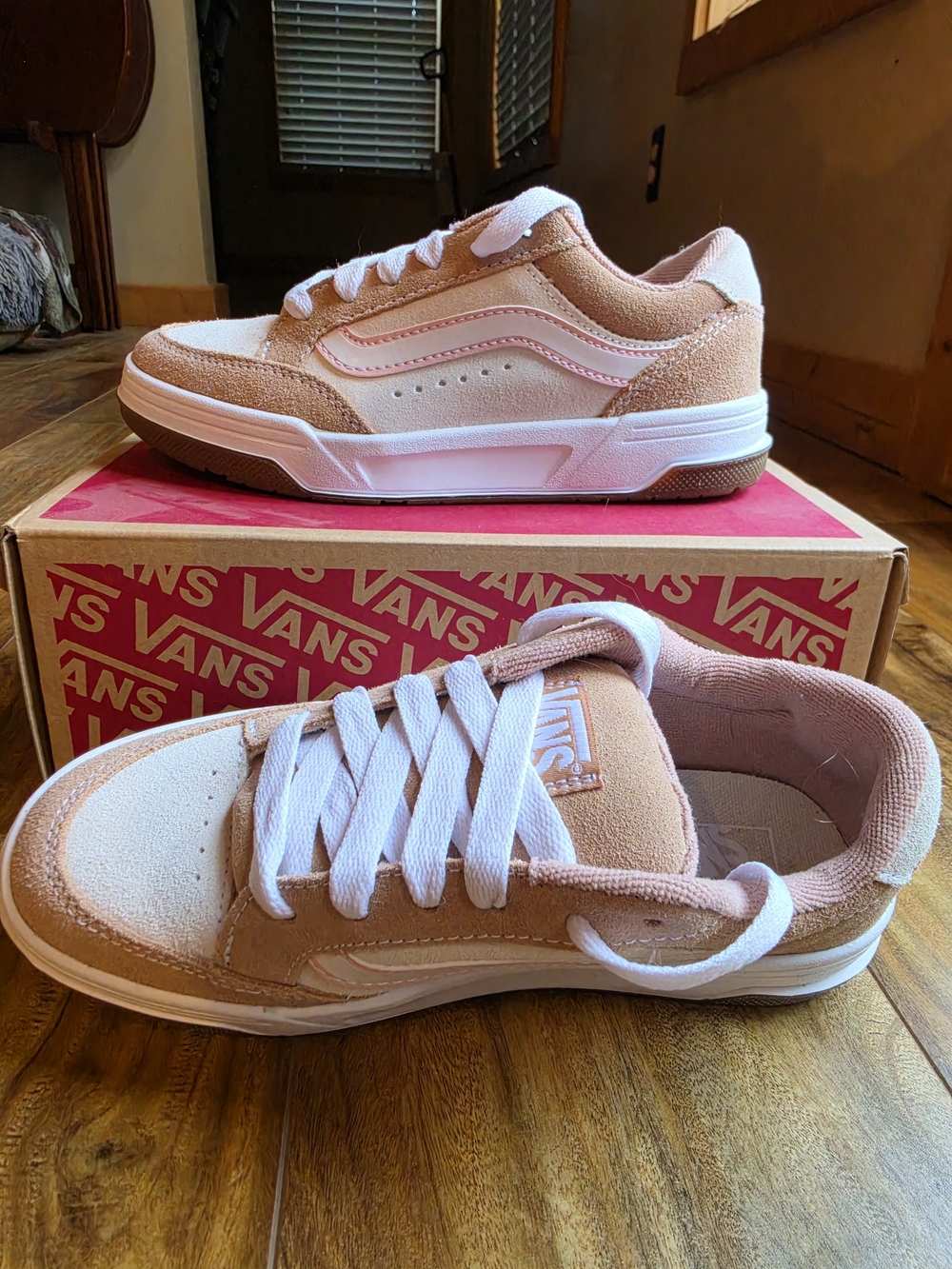 Vans Kids Pink Suede & Canvas Low-Top Skate Shoes